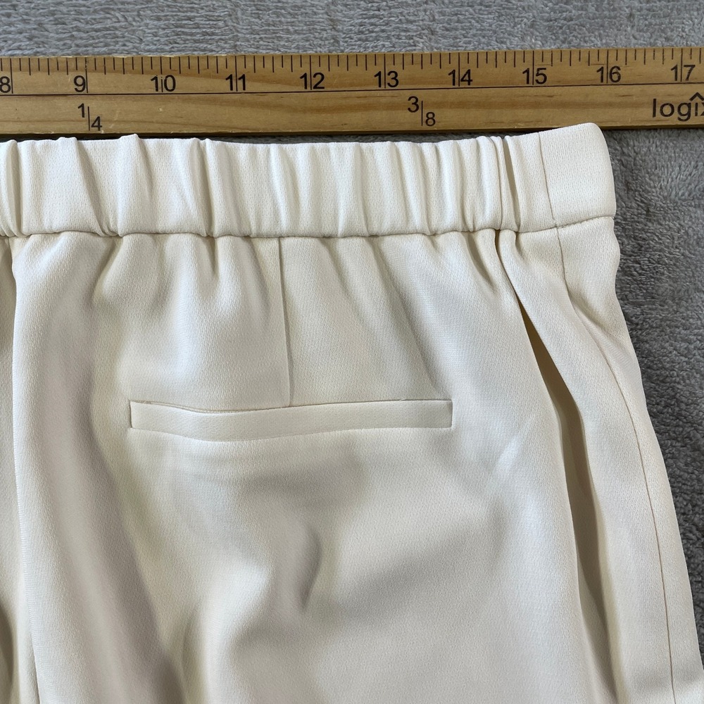 Theory Treeca Pull On Admiral Crepe Pants Womens 8 Cream Off White Office Career - Picture 3 of 12